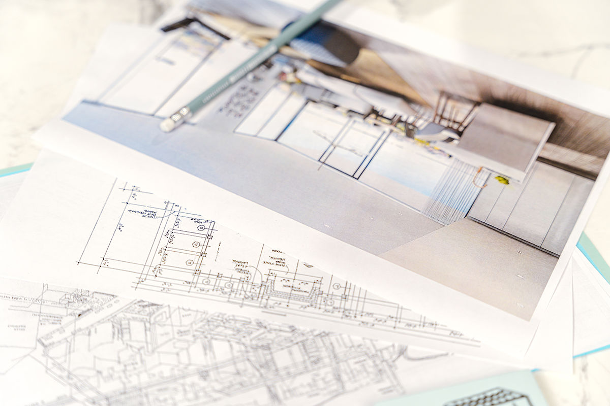 News - Floor plan on white paper