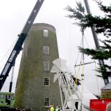 Callington Mill restoration - preparing new cap for lifting